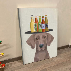 Portrait Canvas – Weimerarner Beer Lover…