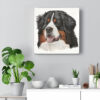 Dog Square Canvas – Hey Good Looking – Bernese Mountain – Canvas Print – Canvas With Dogs On It – Dog Canvas Art – Dog Wall Art Canvas – Furlidays