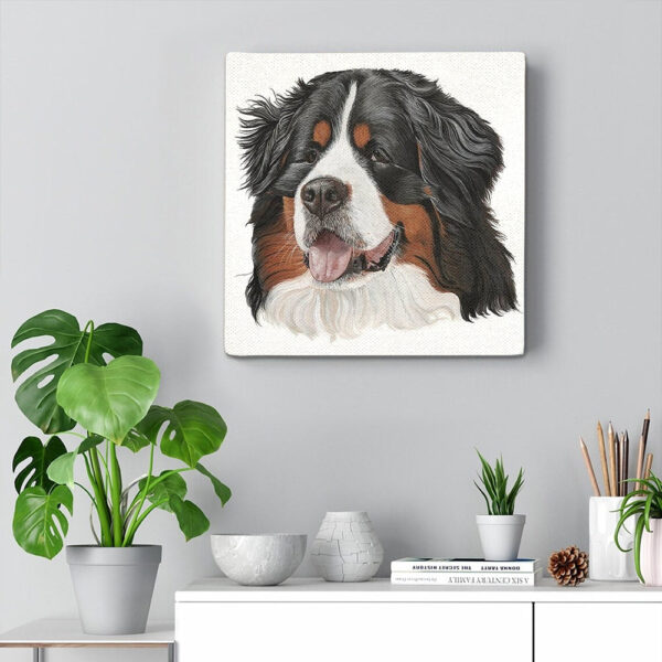 Dog Square Canvas – Hey Good Looking – Bernese Mountain – Canvas Print – Canvas With Dogs On It – Dog Canvas Art – Dog Wall Art Canvas – Furlidays
