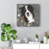 Dog Square Canvas – Beach Baby – Bernese Mountain – Canvas Print – Dog Poster Printing – Dog Wall Art Canvas – Furlidays