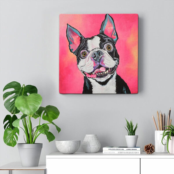 Dog Square Canvas – All Smiles – Canvas Print – Dog Poster Printing – Dog Canvas Art – Canvas With Dogs On It – Furlidays