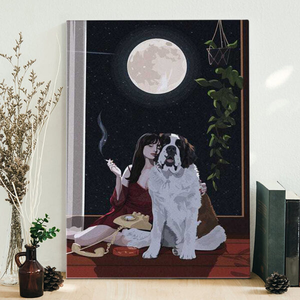 Portrait Canvas – Gentle Giant – Canvas Print – Dog Poster Prints – Dog Wall Art Canvas – Furlidays