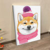 Portrait Canvas – Shiba Inu – Canvas Print – Dog Poster Printing – Dog Canvas Print – Furlidays