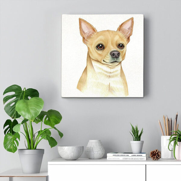 Dog Square Canvas – Chihuahua – Canvas Print – Dog Poster Printing – Dog Canvas Art – Dog Wall Art Canvas – Furlidays