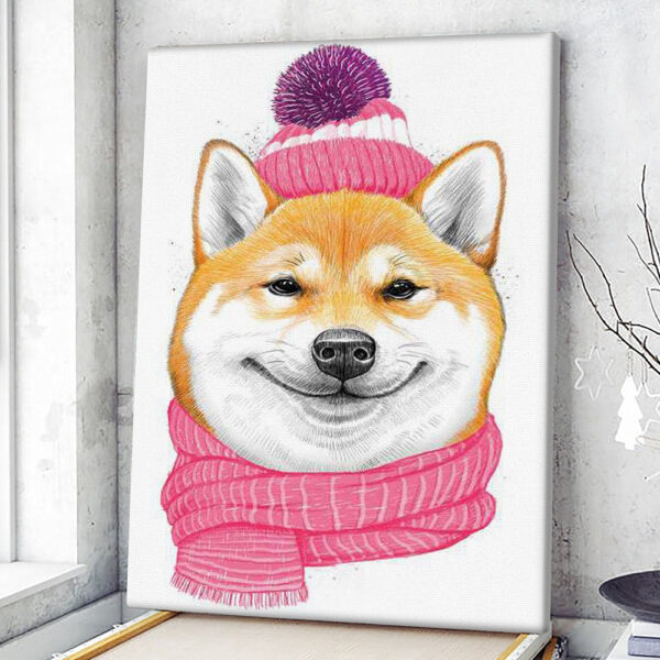 Portrait Canvas – Shiba Inu – Canvas Print – Dog Poster Printing – Dog Canvas Print – Furlidays