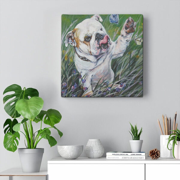 Dog Square Canvas – English Bulldog – Dog Canvas Print – Dog Wall Art Canvas – Dog Poster Printing – Furlidays