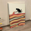 Cat Portrait Canvas – Rainbow Cat – Coffee Milk Drop – Canvas Print – Cat Wall Art Canvas – Cat Canvas – Furlidays