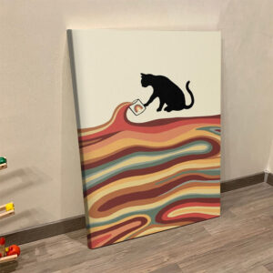 Cat Portrait Canvas – Rainbow Cat…