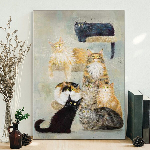 Cat Portrait Canvas – The Haynes Cats – Canvas Print – Canvas With Cats On It – Cats Canvas Print – Furlidays