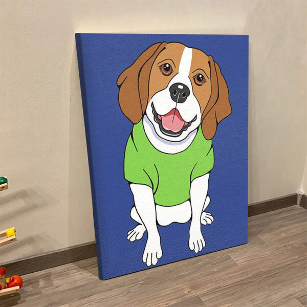 Dog Portrait Canvas – Beagle Canvas Print – Dog Canvas Art – Dog Wall Art Canvas – Furlidays