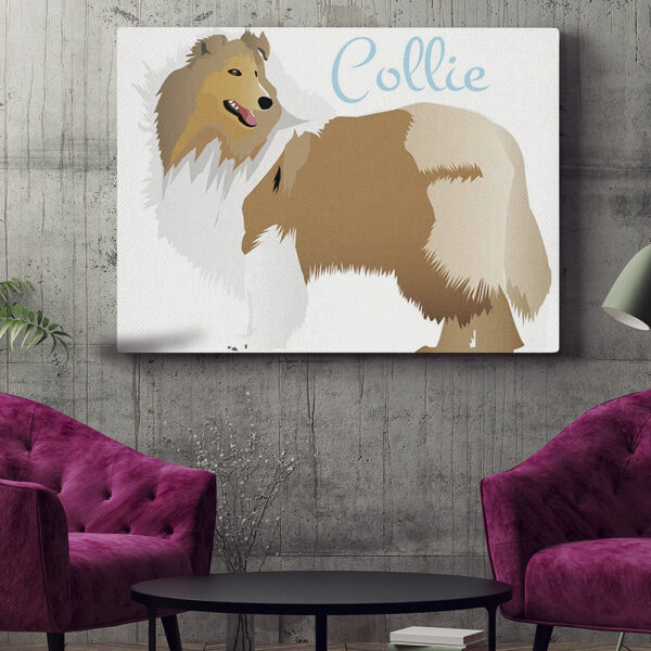 Dog Landscape Canvas – Graceful Rough Collie – Canvas Print – Dog Poster Printing – Canvas With Dogs On It – Furlidays