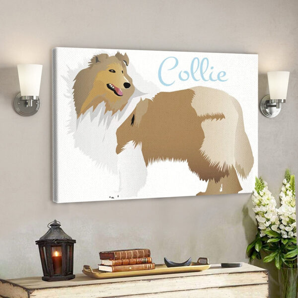 Dog Landscape Canvas – Graceful Rough Collie – Canvas Print – Dog Poster Printing – Canvas With Dogs On It – Furlidays