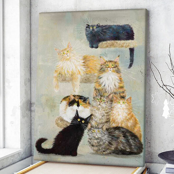 Cat Portrait Canvas – The Haynes Cats – Canvas Print – Canvas With Cats On It – Cats Canvas Print – Furlidays