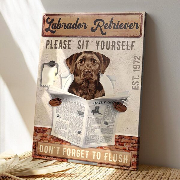 Labrador Retriever Please Sit Yourself – Dog Pictures – Dog Canvas Poster – Dog Wall Art – Gifts For Dog Lovers – Furlidays