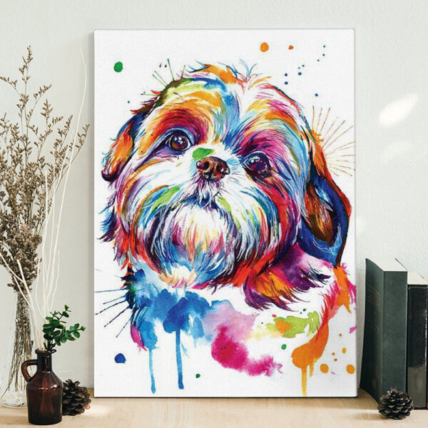 Portrait Canvas – Shih Tzu – Canvas Print – Dog Wall Art Canvas – Dog Canvas Print – Furlidays
