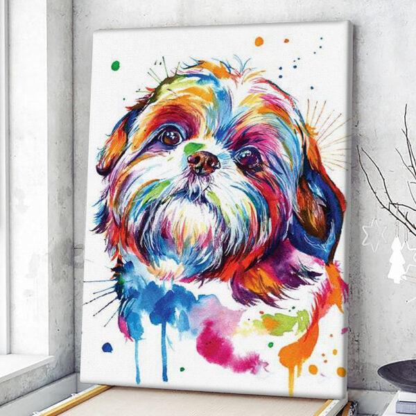 Portrait Canvas – Shih Tzu – Canvas Print – Dog Wall Art Canvas – Dog Canvas Print – Furlidays