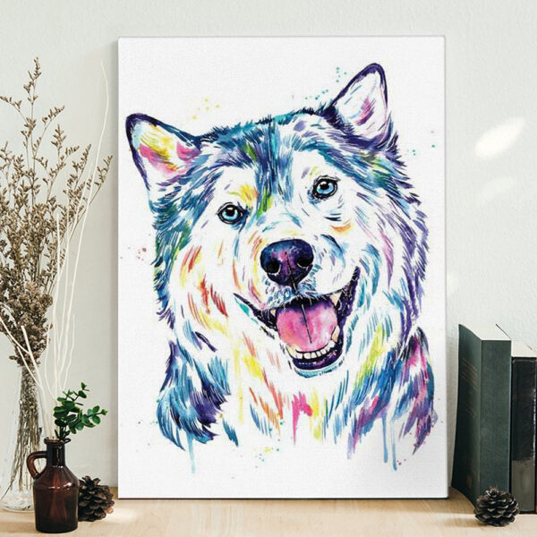 Portrait Canvas – Siberian Husky – Canvas Print – Dog Canvas Print – Dog Wall Art Canvas – Furlidays