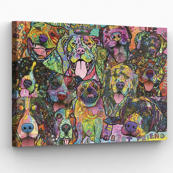 Dog Landscape Canvas – Best Friends – Canvas Print – Dog Wall Art Canvas – Dog Poster Printing – Dog Canvas Art – Furlidays