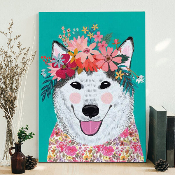 Portrait Canvas – Husky – Canvas Print – Dog Poster Printing – Dog Wall Art Canvas – Furlidays