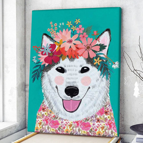 Portrait Canvas – Husky – Canvas Print – Dog Poster Printing – Dog Wall Art Canvas – Furlidays