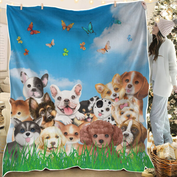 Dog Fleece Throw Blanket – Dog Blankets For Couch – Dog Throw Blanket – Dog Blanket – Dog Fleece Blanket – Blanket With Dogs Face – Funny Dog Zoo Blanket – Furlidays