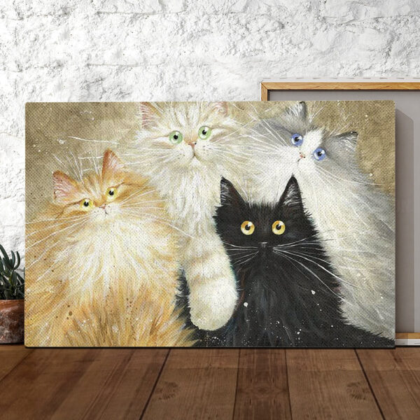 Cat Landscape Canvas – Canvas Print – Canvas With Cats On It – Cat Poster Printing – Cat Canvas Art – Furlidays