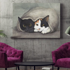 Cat Landscape Canvas – Warm Blanket…