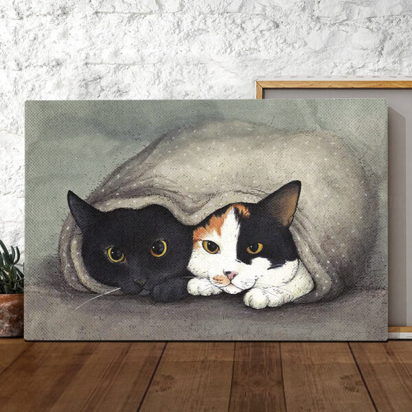 Cat Landscape Canvas – Warm Blanket – Canvas Print – Canvas With Cats On It – Cat Poster Printing – Cat Canvas Art – Furlidays