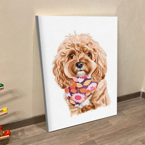 Portrait Canvas – Cavoodle – Canvas Print – Dog Wall Art Canvas – Dog Poster Printing – Furlidays