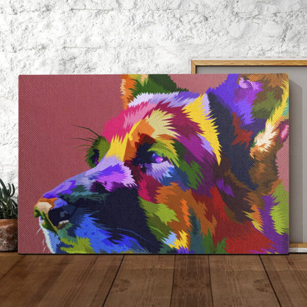 Dog Landscape Canvas – Rainbow German Shepard – Dog Canvas Pictures – Canvas Print – Dog Painting Posters – Dog Canvas Art – Dog Wall Art Canvas – Furlidays