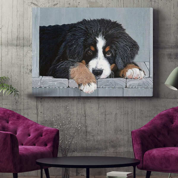 Dog Landscape Canvas – Morning Dew – Bernese Mountain – Dog Canvas Print – Dog Poster Printing – Dog Canvas Art – Dog Wall Art Canvas – Furlidays