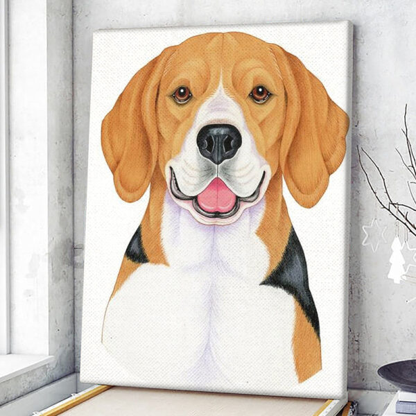 Dog Portrait Canvas – Beagle Portrait Canvas Print – Dog Canvas Art – Dog Wall Art Canvas – Furlidays