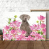 Dog Landscape Canvas – Weimaraner Lotos Flowers – Canvas Print – Dog Canvas Print – Dog Wall Art Canvas – Furlidays