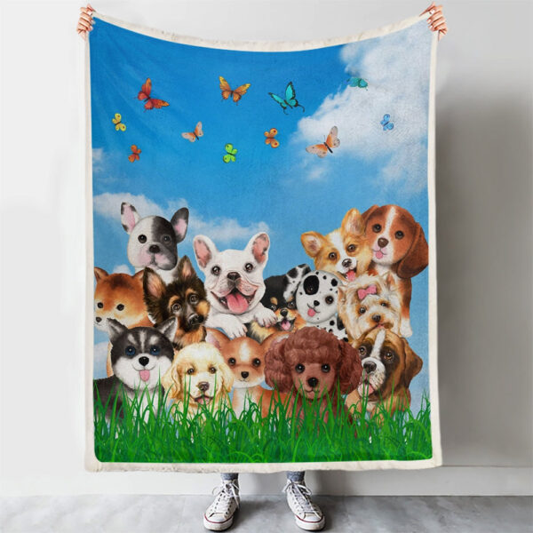 Dog Fleece Throw Blanket – Dog Blankets For Couch – Dog Throw Blanket – Dog Blanket – Dog Fleece Blanket – Blanket With Dogs Face – Funny Dog Zoo Blanket – Furlidays