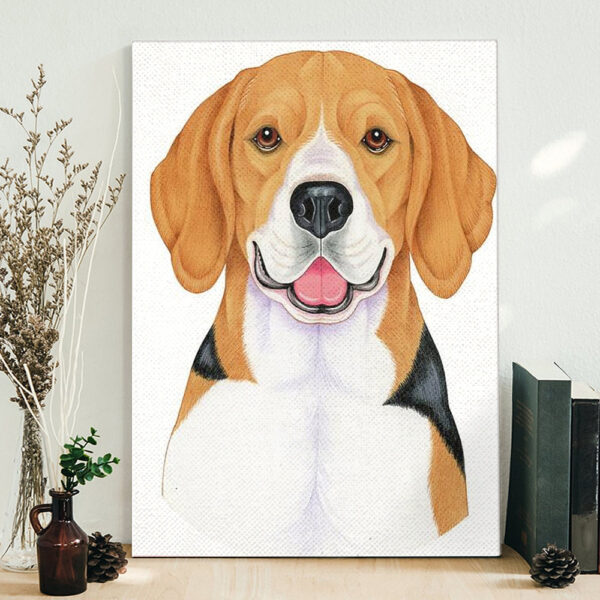 Dog Portrait Canvas – Beagle Portrait Canvas Print – Dog Canvas Art – Dog Wall Art Canvas – Furlidays