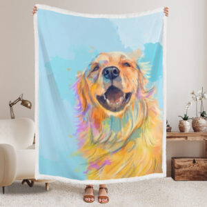 Dog Throw Blanket – Golden Smile…