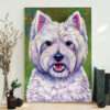 Portrait Canvas – Happiness – West Highland White Terrier – Canvas Print – Dog Wall Art Canvas – Furlidays