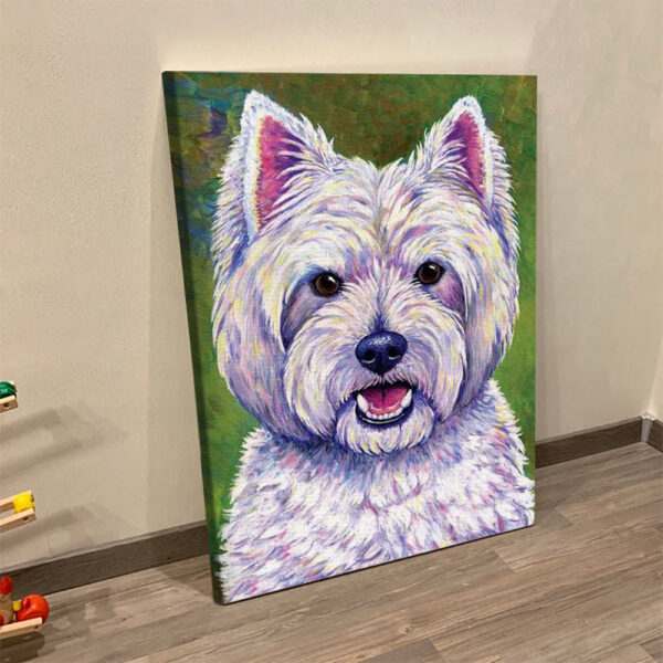 Portrait Canvas – Happiness – West Highland White Terrier – Canvas Print – Dog Wall Art Canvas – Furlidays