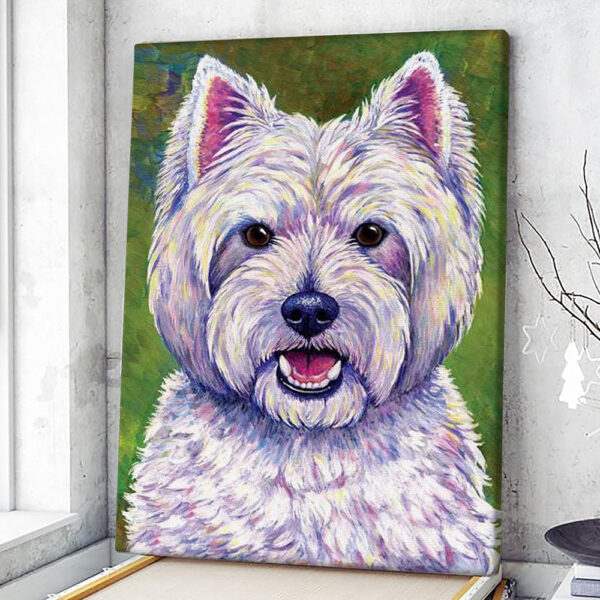 Portrait Canvas – Happiness – West Highland White Terrier – Canvas Print – Dog Wall Art Canvas – Furlidays