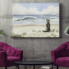 Dog Landscape Canvas – German Shepherd On The Beach – Canvas Print – Dog Painting Posters – Dog Canvas Art – Dog Wall Art Canvas – Furlidays