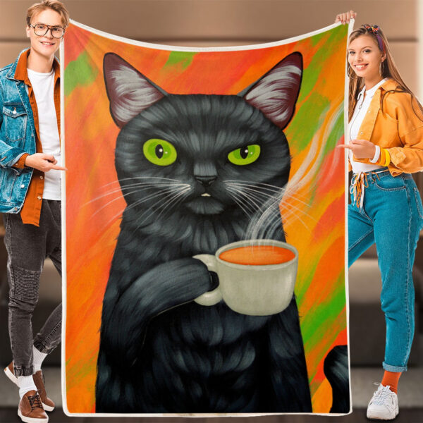 Cat Blanket For Couch – Cat In Blanket – Cat Face Blanket – Cat Fleece Blanket – Furlidays