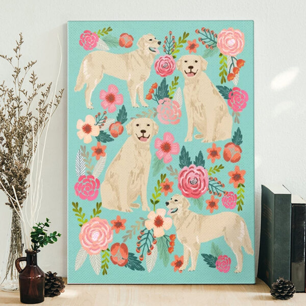 Dog Portrait Canvas – Golden Retrievers – Dog Wall Art Canvas – Dog Canvas Print – Dog Poster Printing – Furlidays