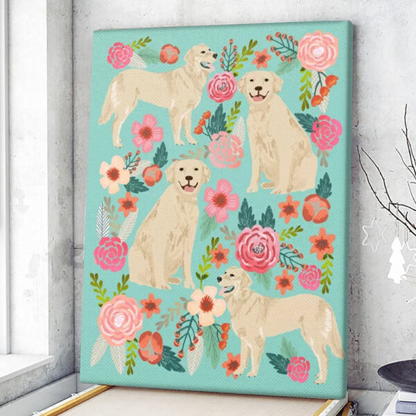 Dog Portrait Canvas – Golden Retrievers – Dog Wall Art Canvas – Dog Canvas Print – Dog Poster Printing – Furlidays