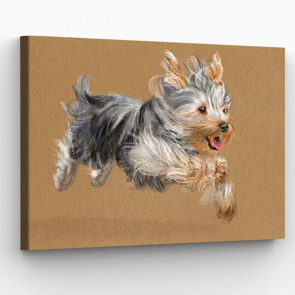 Dog Landscape Canvas – Yorkie Canvas Print – Dog Painting Posters – Dog Canvas Art – Dog Wall Art Canvas – Furlidays