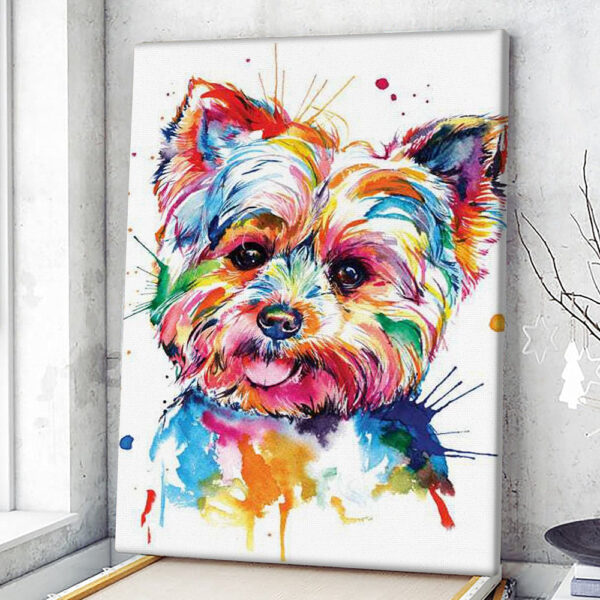 Portrait Canvas – Yorkie – Canvas Print – Dog Wall Art Canvas – Dog Poster Printing – Furlidays