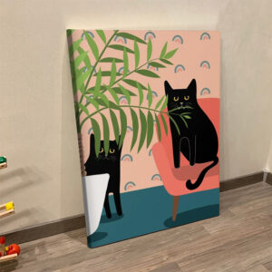 Cat Portrait Canvas – Black Cats…