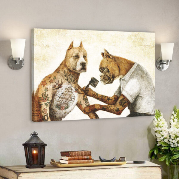 The Tattooist – Dog Picture – Dog Canvas Poster – Dog Wall Art – Gifts For Dog Lovers – Furlidays