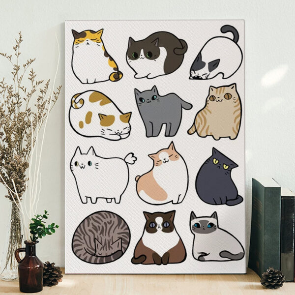 Cat Portrait Canvas – Cats – Canvas Print – Canvas With Cats On It – Cats Canvas Print – Furlidays