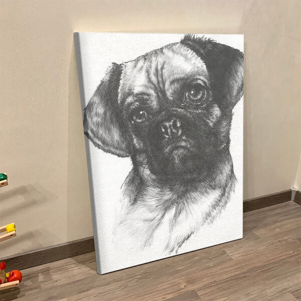 Dog Portrait Canvas – Puggle Canvas Print – Dog Canvas Art – Dog Wall Art Canvas – Furlidays