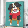 Dog Portrait Canvas – Bernese Mountain Dog Canvas Print – Dog Canvas Art – Dog Wall Art Canvas – Furlidays